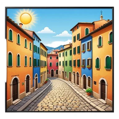 postcard of italy sticker