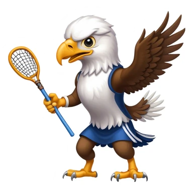 eagle playing lacrosse sticker