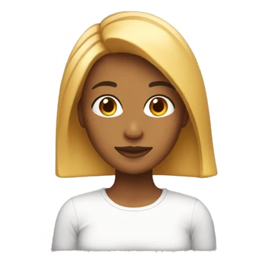 chica con cabello color miel sticker