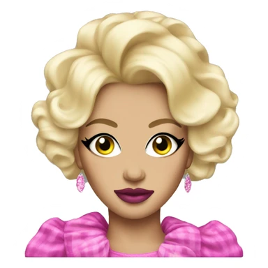 Blonde drag queen with pink eye makeup sticker