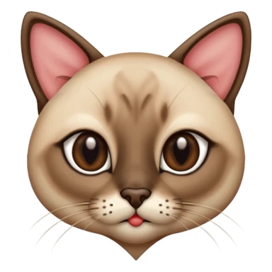 Siamese Cat emoji making heart eyes and a kissy face sticker