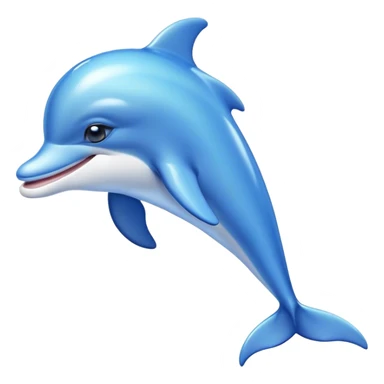 Beautiful and Majestic Dolphin Portrait Emoji, Radiating serene elegance and adorable charm with a graceful, streamlined form and luminous, glossy blue skin that shimmers under the sun, gentle, expressive eyes and a soft, content smile, Simplified yet exquisitely endearing features, highly detailed, glowing with a soft, majestic aquatic light, high shine, calm and enchanting, stylized with an air of timeless oceanic beauty, soft glowing outline, capturing the essence of a beautiful and majestic dolphin that embodies the pure magic of the sea! sticker