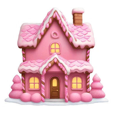 Pink gingerbread house asthetic sticker