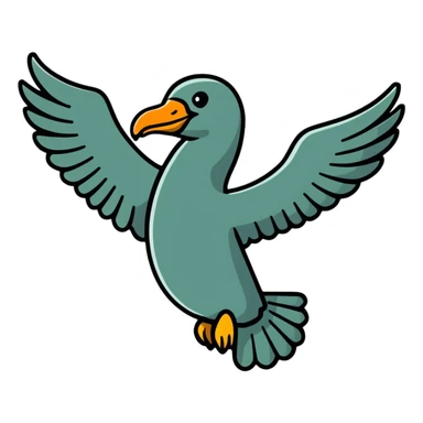 Liver bird, mythical bird symbol of Liverpool, cormorant-like bird with outstretched wings sticker