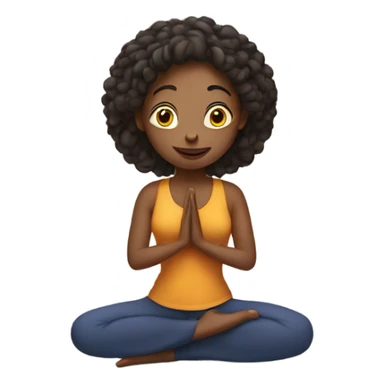 Woman doing namaste sticker