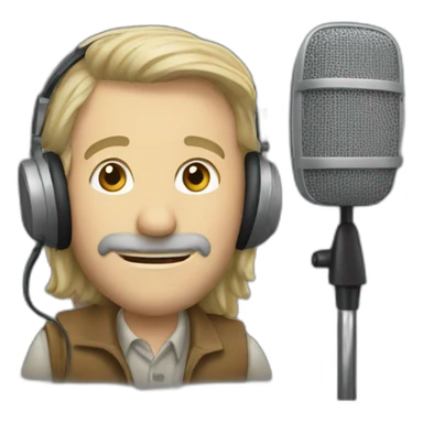 Locutor de radio sticker