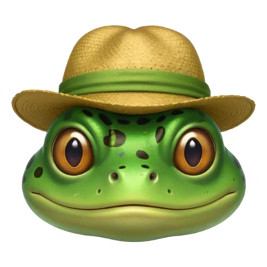 Rana con gorro de compa y una ceja levantada sticker