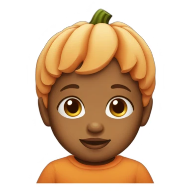 Baby light skin disguised as a pumpkin sticker