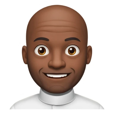 bald grumpy black man with shaving beard sticker