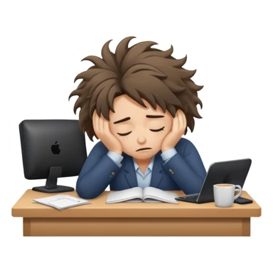 falling asleep at work sticker