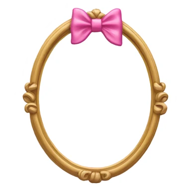 pink mirror with bow  sticker