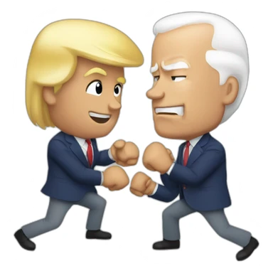 Biden punching trump sticker