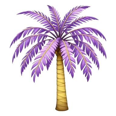 palm tree with pastel purple trunk and pastel yellow leaves sticker