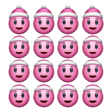 Aesthetic clean girl pink Christmas emojis sticker
