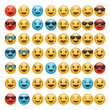 generate 100 emoji ideas for kids sticker