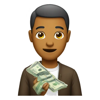 someone with few money sticker