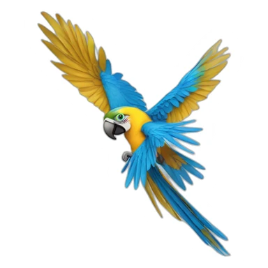 Blue And Gold Macaw Flying sticker