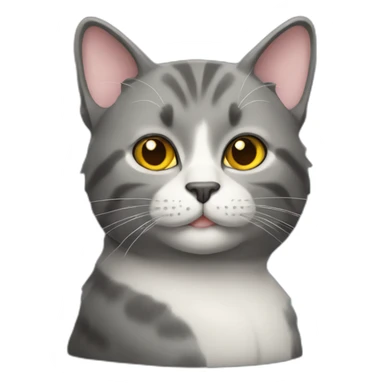 a rich grey beehive cat sticker