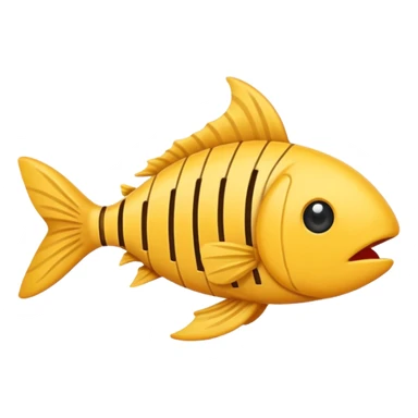 ios fishbone emoji x eyes sticker
