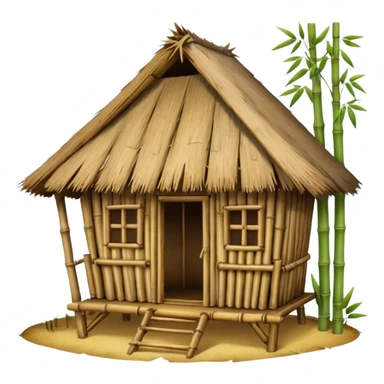 bamboo hut sticker