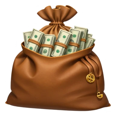 Big bag of cash sticker