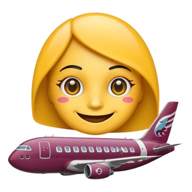 Qatar Airways retro emoji  sticker
