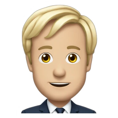 Macron Emmanuel  marine lepen sticker