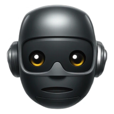 cute black robot sticker