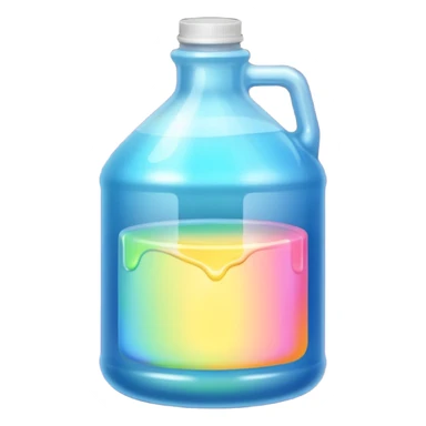 a glowing gallon of paint sticker