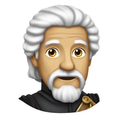 16th century spanish conquistador hernán cortes in his 60s with white hair and beard  sticker