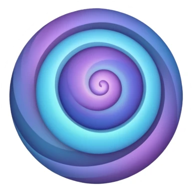 Create a MAGICAL orb or sphere with swirling colors that convey a magical and special feeling. Use soft, muted purples and blues, avoiding bright or neon tones, to create a calm and harmonious look. Keep it visually ap
 sticker