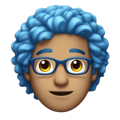 Rauw alejandro Latin Singer with Blue hair glasses rapper sticker