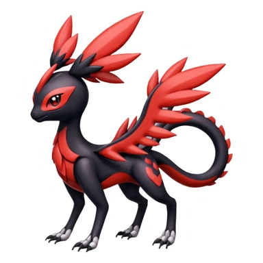 Meloetta-Nargacuga-Yveltal-Pokémon-Fakémon-fusion-hybrid-creature sticker
