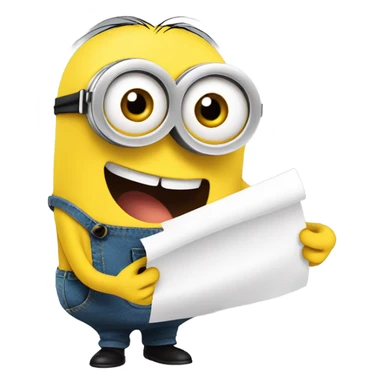 Minions with papers sticker