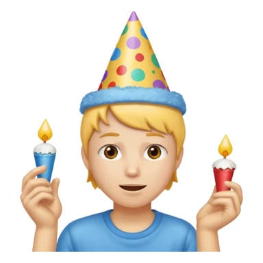 Emoji  (précisément celui-ci😅i)emoji goutte de sueur😅qui fête anniversaire  sticker
