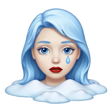 Frozen person dead in snow  sticker
