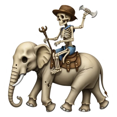 Skeleton Rider on elephant sticker