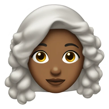 Girl with bonnet in hair with gel eye masks sticker