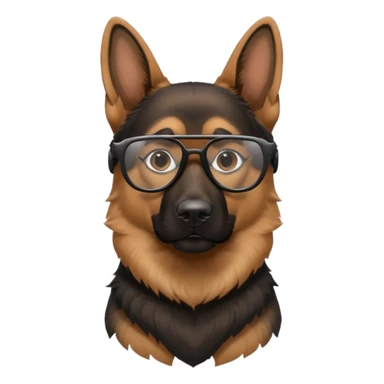 German shepherd wearing cool glasses sticker