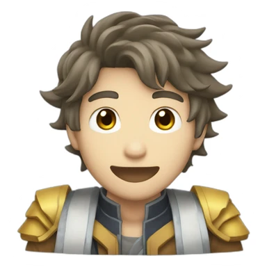 UN personaje de anime riendose sticker