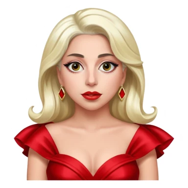 lady gaga with red dress sticker