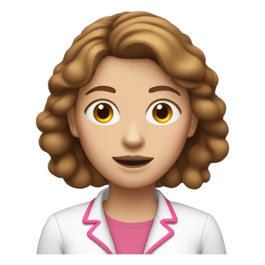 white woman with brown hair and pink pills  sticker