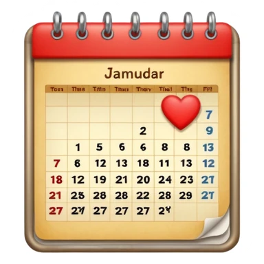 cute kalender , really light yellow/gold/brown themed with maybe a little heart on it. its paper in it and rings at the top of it where the paper is on. it needs to look like its drawed of smt and the rings at the top instead.  sticker