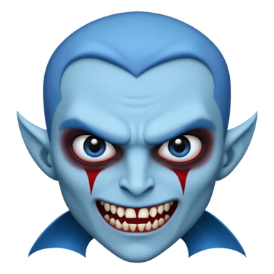 blue skined vampire man sticker