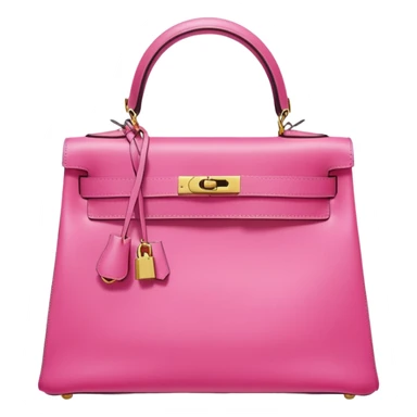 hermes kelly bright bubblegum pink bag gold hardware sticker