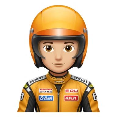 motorcycle racer with full face helmet sticker