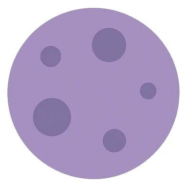 A dull purple moon sticker