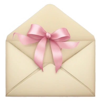 vintage love letters in envelope tied with a baby pink ribbon  sticker