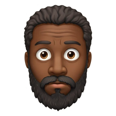 heavy black guy with nose stud and scraggly beard sticker
