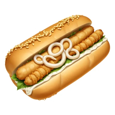 bocadillo xxl de calamares con alioli sticker